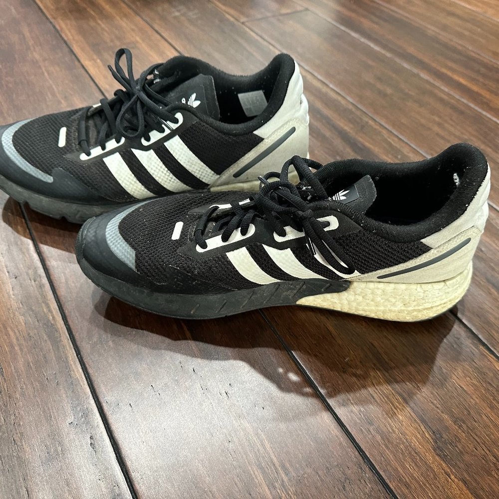 Adidas Men ZX 1K Boost H68718 Black Stripped Trainers Sneakers Size 11.5